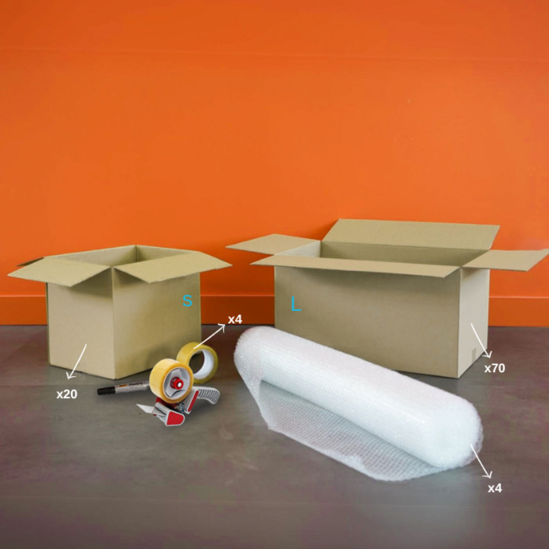 Pack déménagement 100 m2 - 90 cartons