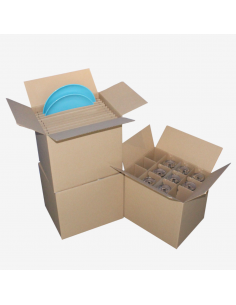 Pack déménagement basique - 40 Cartons - Cutter - Papier bulle - Marqueur -  Dévidoir - 2 Rubans adhésifs